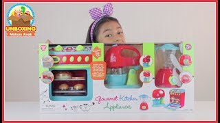 Unboxing Mainan Anak MasakMasakan Gourmet Kitchen Appliances Bisa Mixer amp Blender Beneran [upl. by Shalne]