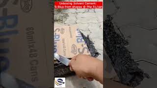 Unboxing Solvent Cement SBlue for pvc connectionshorts asmr viral plumbing plumbing101 [upl. by Adrea]