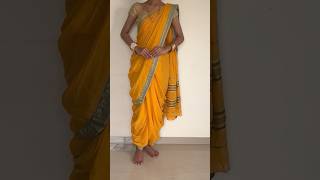 Double Kashta Nauvari draping nauvarisaree saree sareelove GroomingwithUtkarsha [upl. by Aysa]