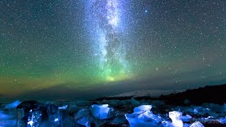 Night Sky Time Lapse Photography Milky Way on Iceland [upl. by Aikemot]