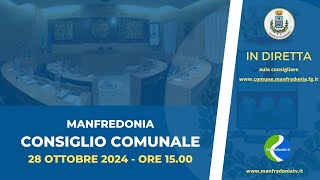 CONVOCAZIONE del CONSIGLIO COMUNALE  Manfredonia 28 OTTOBRE 2024 [upl. by Nakre273]