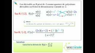 Calcul de la dérivée  Une Minute Pour Comprendre  TS  TES  3 [upl. by Silvano]