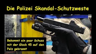 Second Chance SkandalSchutzweste – Beschusstest kugelsichere Polizeiweste mit UZI und Glock [upl. by Kopp812]