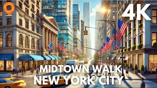 NYC Midtown Walk 4K  Explore 5th Ave to Port Authority in Stunning FirstPerson View [upl. by Elmajian359]