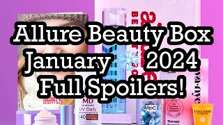 Allure Beauty Box January ❄️ 2024 Full Spoilers  BeautyAmaB [upl. by Rabiah287]