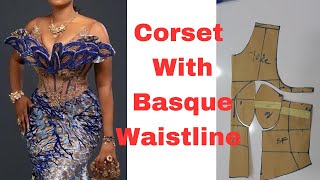 How to draft a corset pattern  step by step beginners guide [upl. by Wrand110]