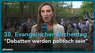 phoenixReporterin Tina Dauster zum 38 Evangelischen Kirchentag am 090623 [upl. by Jadda]