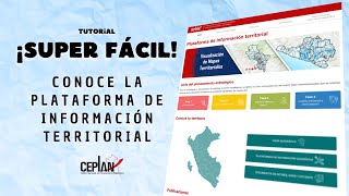 Descubre datos clave del Perú en la Plataforma de Información Territorial  GeoCeplan [upl. by Atiuqaj]