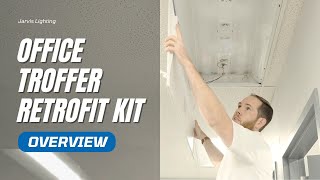 Jarvis Lighting Office LED Troffer Retrofit Kit Product Overview [upl. by Nnylaj]