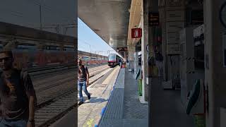 Train departing Stazione di Venezia Santa Lucia venice italiantravel [upl. by Adlay653]