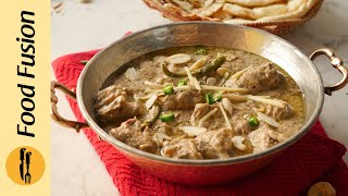 Shahi White Mutton Korma Recipe By Food Fusion [upl. by Patrica]