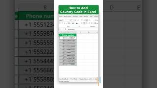 🤔 How to Add Country Code in Excel Shorts Simplilearn [upl. by Charlotta]