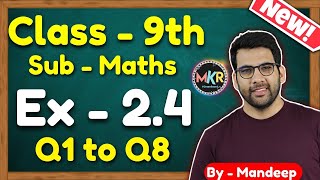 Class 9 Maths Ex 24 Q1 to Q8  Chapter 2 Polynomials  NCERT  MKR [upl. by Enael]