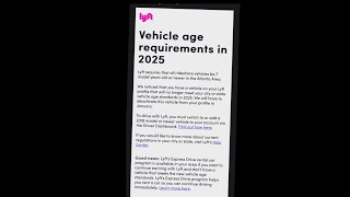 Uber and Lyft drivers The age of your vehicle matters NEWBIES pay attention please [upl. by Berhley]