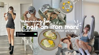 Training for half an IRONMAN 🚴❄️ winter arc vlog [upl. by Erik650]