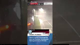 Hurricane Helene Thrashes Perry Florida With 100 MPH Winds [upl. by Ahsemo]