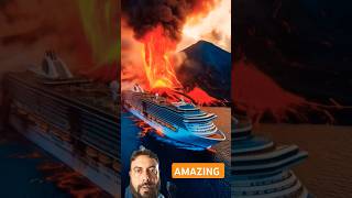 Cruise Ship vs Volcano 🌋  Epic Showdown ship ocean cruiseship fire TheCruiseSpotter [upl. by Nesnej]