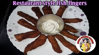 Restaurant style fish fingers  fish finger  vetki macher chop  fish recipe  Street food [upl. by Hicks]