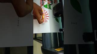 Digital Printed Stickers cutting  custom shape Cut vinylcutter [upl. by Kronfeld792]