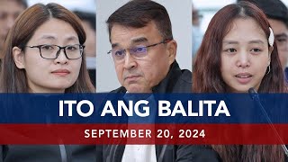 UNTV Ito Ang Balita  September 20 2024 [upl. by Ramsa613]