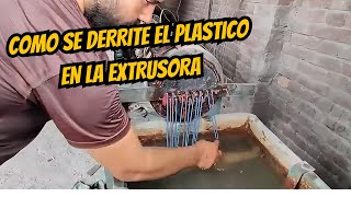 Cómo fundir tapas de plástico para hacer perfiles reciclados [upl. by Alleirbag420]