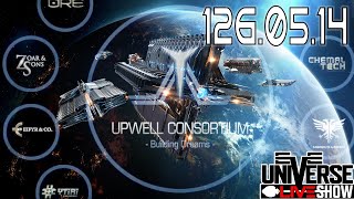 Upwell Ships Unveiled Live From The Test Server  EVE Universe Show 0514YC126 [upl. by Ardnosac]