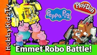 Lego Emmets ConstructoMech Peppa Pig Mater Robot Set 70814 HobbyKidsVids [upl. by Eisenhart57]