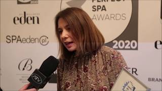 Katarzyna Stroińska o uzyskanej nagrodzie na 11 edycji konkursu PERFECT SPA AWARDS 2019 [upl. by Noelopan]