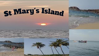 St Marys Island Udupi 🏝️  ಸೇಂಟ್ ಮೇರಿಸ್ ಐಲ್ಯಾಂಡ್ ಉಡುಪಿ  Malpe to St Marys Island boat ride 🛥️ [upl. by Neerom]