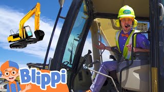 Blippis Excavator Adventure  Learning Construction Vehicles For Kids [upl. by Nonez971]