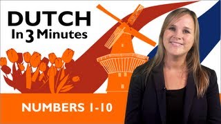 Learn Dutch  Dutch in Three Minutes  Numbers 110 [upl. by Sivi]