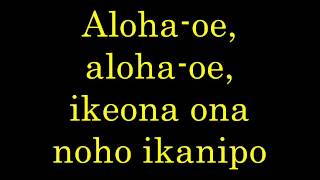 Aloha Oe Lyrics [upl. by Ahsinra]