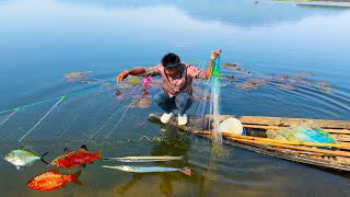 Aaj Rosy Barb and Indian Gar Pakde Lake se❤️🔥 Boat Fishing in Assam Lake🏞️ [upl. by Delanty]