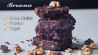 BROWNIE PROTEICO  Ricetta VEGAN e SENZA GLUTINE foodbalance [upl. by Norling]