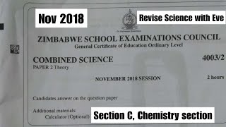 Zimsec Nov 2018 Combined Science Paper 2 Chemistry section [upl. by Arni]