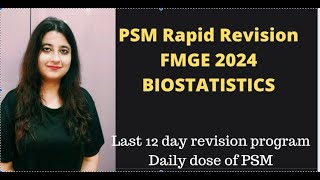 PSM RAPID REVISION FOR FMGE DAILY DOSE OF PSMBIOSTATISTICS fmgefmgeexamneetpg [upl. by Sancha594]