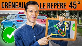 Réussir un Créneau  Le Repère des 45° Permis 2024 [upl. by Anirbas]