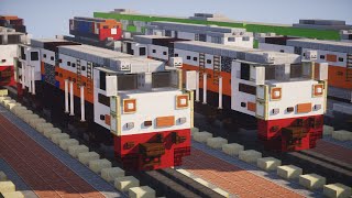 Minecraft CC206 CC203 Kereta Api Indonesia Locomotive Tutorial [upl. by Chun]