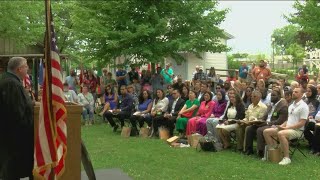 Sauder Village holds annual naturalization ceremony in celebration of the Fourth of July [upl. by Manheim]