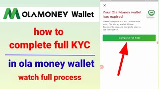 ola money kyc kaise kare How to complete full KYC OLAmoney wallet in online full process [upl. by Dihaz]