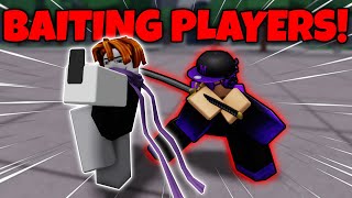 BAITING PLAYERS TO USE THEIR COUNTER AND DESTROYING THEM  The Strongest Battlegrounds ROBLOX [upl. by Atinnek384]