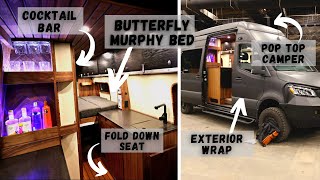 Multiuse CUSTOM Craftsmanship Luxury Van Build Tour [upl. by Howlan920]