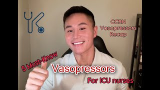 5 MustKnow CCRN Vasopressors for ICU Nurses amp Quick Recap of Adrenergic Receptors [upl. by Alyled]