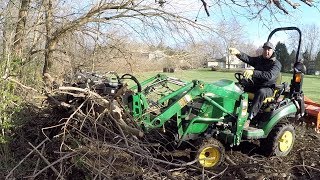 You Need a Grapple Sub Compact Tractor amp Grapple Make Easy Work of Clearing Brush [upl. by Nirrok462]