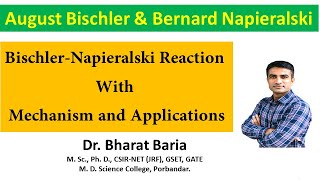 Bischler Napieralski Reaction with different mechanism and Application  Dr Bharat Baria [upl. by Amikehs]