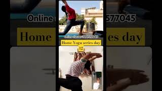 Home Yoga day 12 yogayogaforweightloss shorts [upl. by Sassan493]