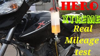 Hero Xtreme 150 real mileage test [upl. by Suicul72]