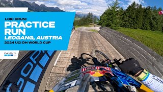 GoPro Loic Bruni Getting in the Practice Laps in Leogang  Austria  24 UCI Downhill MTB World cup [upl. by Panter]