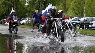 Russische Biker besuchen KZGedenkstätte Dachau [upl. by Salaidh50]