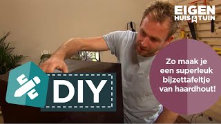 Zo maak je een superleuk bijzettafeltje van haardhout  DIY  Eigen Huis amp Tuin [upl. by Yellehs311]